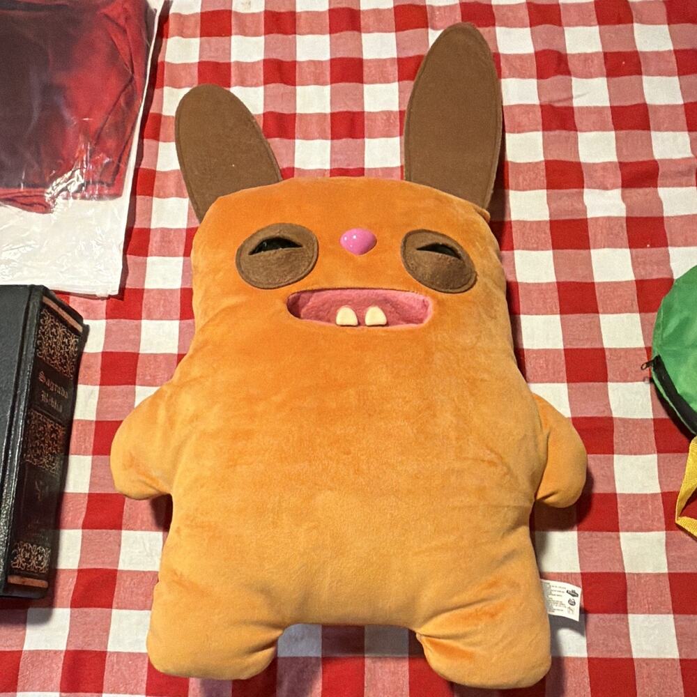 ZURU Fuggler Large Rabid Rabbit Plush Stuffed Animal Animation Orange Brown - Picture 2 of 9